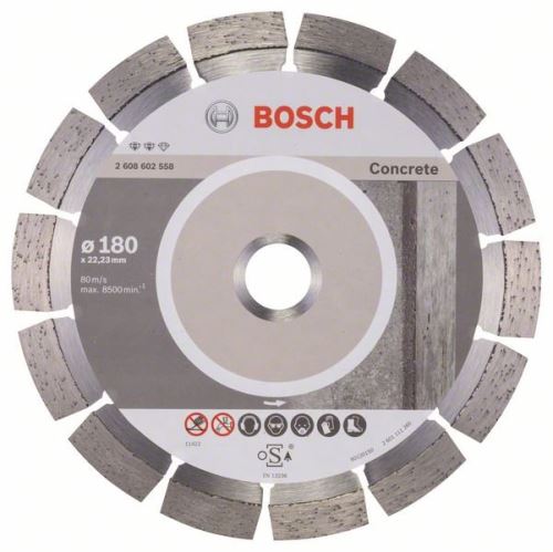 BOSCH Diamentowa tarcza do cięcia Expert for Concrete 180 x 22,23 x 2,4 x 12 mm 2608602558