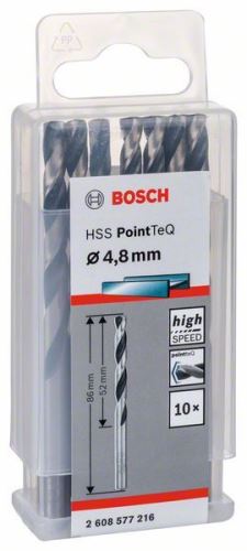 Wiertło spiralne BOSCH HSS PointTeQ 4,8 mm 2608577164