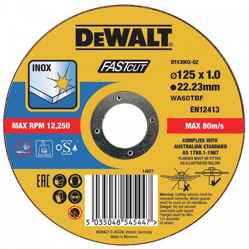 DeWALT Tarcza tnąca 125 x 22,2 x 1,0 mm DT43902