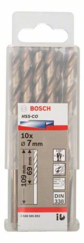 BOSCH Wiertła do metalu HSS-Co, DIN 338 7 x 69 x 109 mm (10 szt.) 2608585892