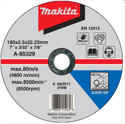 Ostrze MAKITA do cięcia stali 180x2,5x22,23 mm A-85329