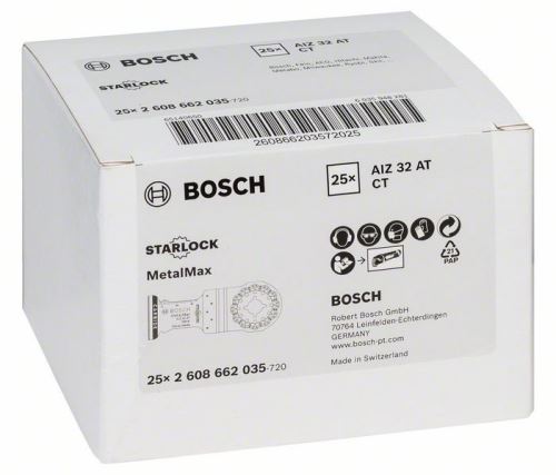 BOSCH Brzeszczot wgłębny z węglików spiekanych AIZ 32 AT Metal 40 x 32 mm 2608662035