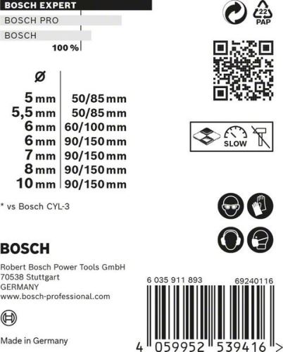 BOSCH EXPERT CYL-9 MultiConstruction 5/5.5/6/6/7/8/10 (7 szt.) 2608900648