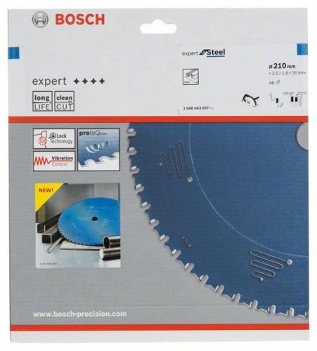 BOSCH Piła tarczowa Expert for Steel 210 x 30 x 2,0 mm, 48 2608643057