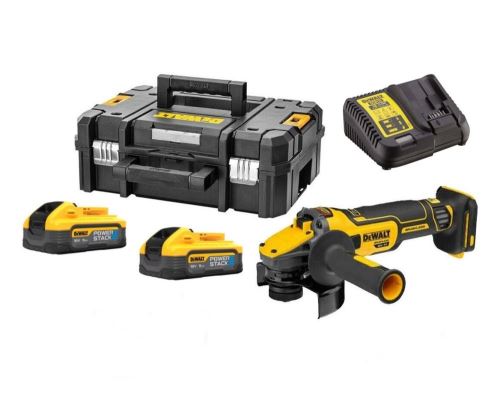 DEWALT Szlifierka kątowa 2-18V-5AH, zasilacz akumulatorowy 125mm DCG409H2T