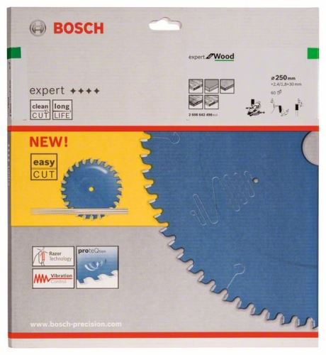 BOSCH Brzeszczot Expert for Wood 250 x 30 x 2,4 mm, 60 2608642498