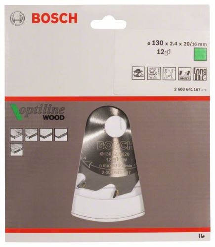 BOSCH Brzeszczot Optiline Wood 130 x 20/16 x 2,4 mm, 12 2608641167