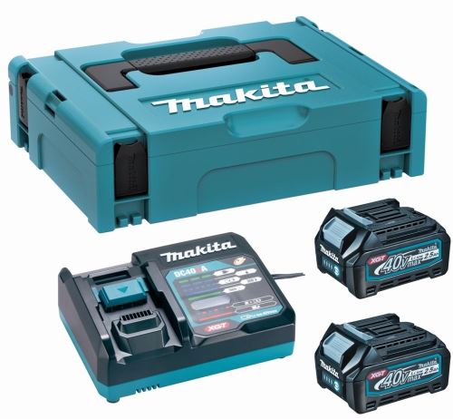 Zestaw MAKITA Li-ion XGT 40V 2 szt. BL4040+1 szt. DC40RA+1 szt. Makpac 191J97-1