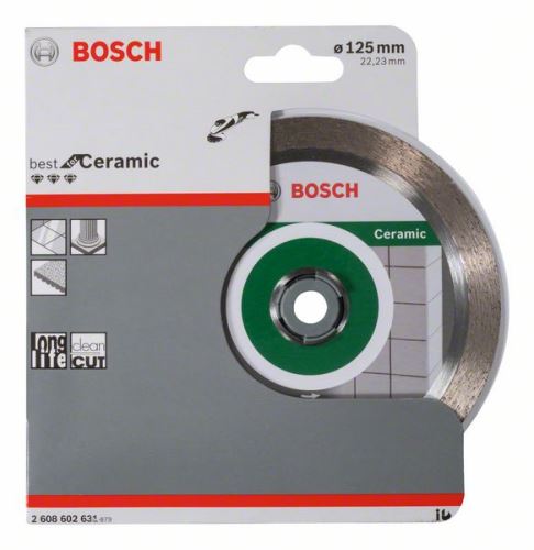 BOSCH Diamentowa tarcza do cięcia Best for Ceramic 125 x 22,23 x 1,8 x 10 mm 2608602631