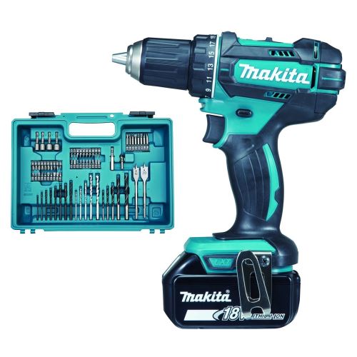 MAKITA Wiertarko-wkrętarka akumulatorowa z osprzętem Li-Ion 18V/3,0 Ah DDF482RFX1