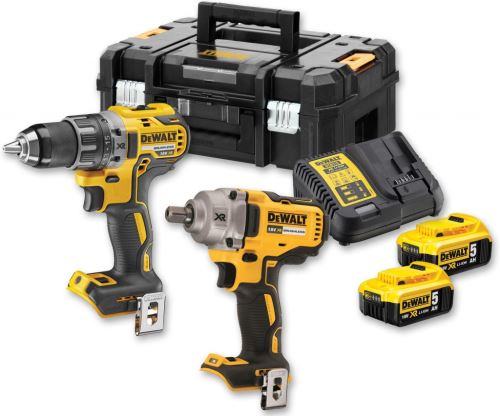 Wiertarka akumulatorowa DeWALT + wkrętak DCK2077P2T