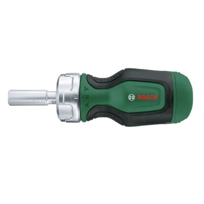 BOSCH Krótki wkrętak grzechotkowy z 6 bitami 1600A027PK