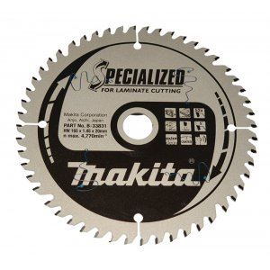 Brzeszczot do piły do laminatu MAKITA SPECIALIZED 165x1,5x20 mm 52 zęby B-33831