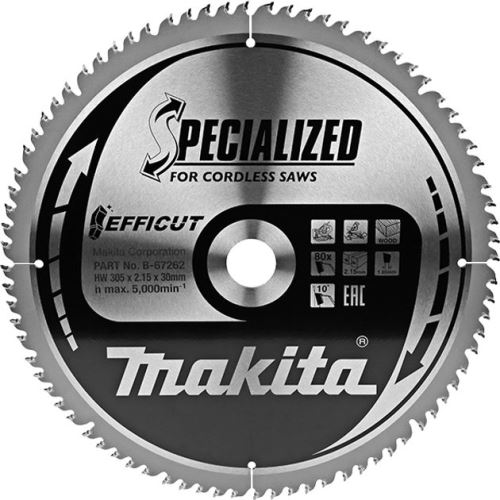 Brzeszczot Makita Efficut 305x30x80T B-67262