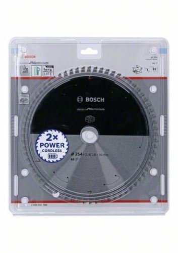 BOSCH Brzeszczot do pił akumulatorowych; Standard dla aluminium 254x30x2,4/1,8x68T 2608837780