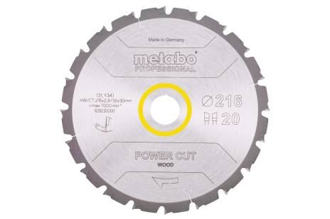 METABO Brzeszczot KGS 216 HW/CT 216 x 30 mm, 20 zębów 628230000