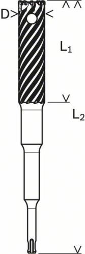 BOSCH Przecinarka do prętów zbrojeniowych czteroostrzowa, SDS-plus-9 18 x 120 x 300 mm 2608586995