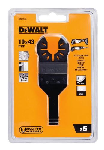 DeWALT Brzeszczoty (5 szt.) do wycinania detali 10 x 43mm (5 x DT20706) DT20726