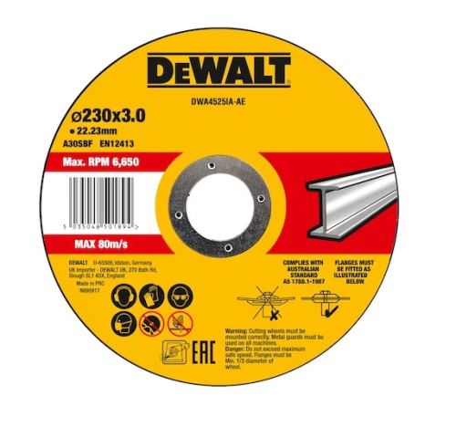 DeWALT Tarcza tnąca do stali nierdzewnej 230 x 3 x 22,23 mm DWA4525SIA