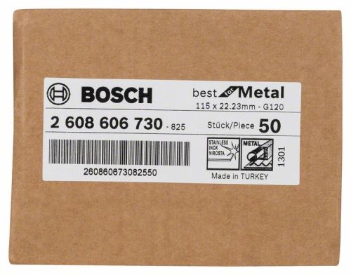 Ściernica fibrowa BOSCH R574, Best for Metal D = 115 mm; G = 120 2608606730