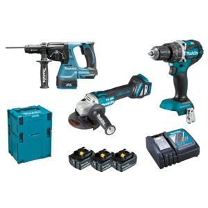 MAKITA Zestaw akumulatorów DHP484+DGA513+DHR243 Li-ion LXT 18V/5.0Ah DLX3119TJ