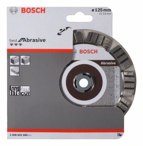 BOSCH Diamentowa tarcza tnąca Best for Abrasive 125 x 22,23 x 2,2 x 12 mm 2608602680