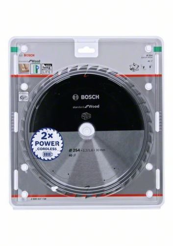 BOSCH Brzeszczot do pił akumulatorowych; Standard do drewna 254x30x2,2/1,6x40T 2608837734