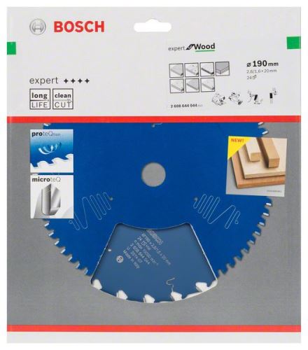 BOSCH Brzeszczot Expert for Wood 190 x 20 x 2,6 mm, 24 2608644044