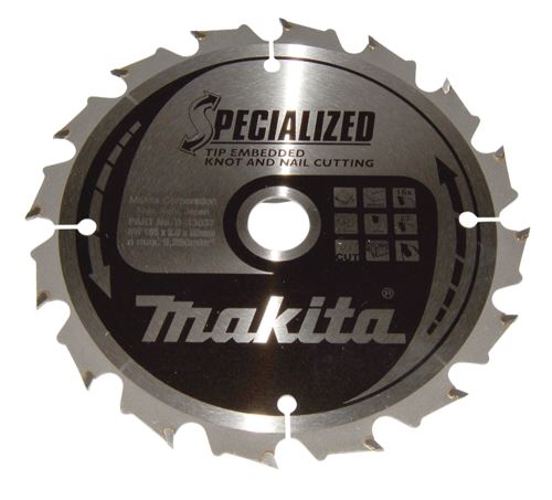 Brzeszczot do drewna MAKITA SPECIALIZED z zębami zagłębionymi 165x2x20 mm 16 zębów B-33037