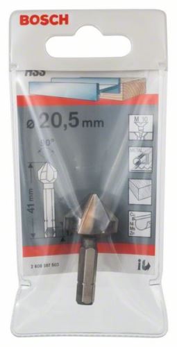 BOSCH Pogłębiacz stożkowy 20,5, M 10, 41 mm, 1/4" 2608597503