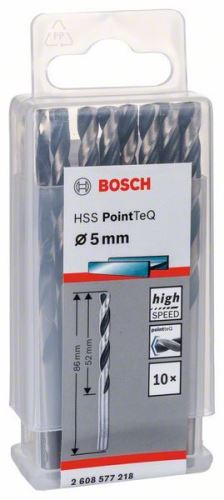 Wiertło spiralne BOSCH HSS PointTeQ 5,0 mm 2608577165