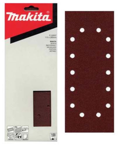 MAKITA papier ścierny 115x280 mm 14 otworów K60, 10 szt. P-33015