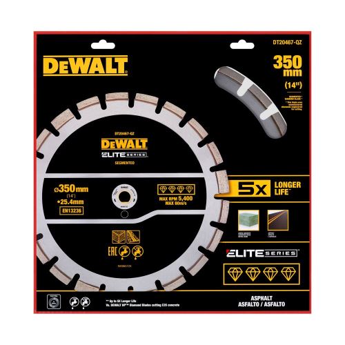 Tarcza do cięcia asfaltu/betonu DeWALT DIA ELITE 350 mm DT20467