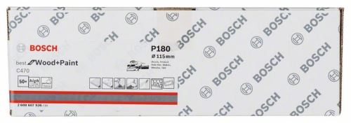 Papier ścierny BOSCH C470, (50 szt.) 115 x 230 mm, 180 2608607936