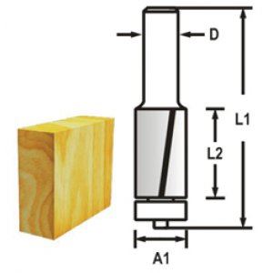 MAKITA Frez do wpustów 2 krawędzie tnące, trzpień 6 mm, 12,7x26x69 mm D-47715