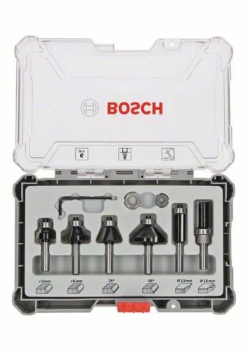 BOSCH Zestaw noży z wrzecionem 6 mm do przycinania i obrzeża, 6 szt. 2607017468