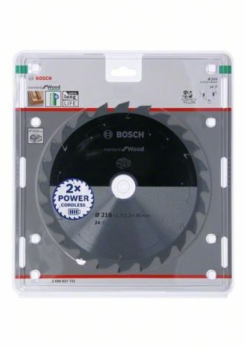 BOSCH Brzeszczot do pił akumulatorowych; Standard do drewna 216x30x1,7/1,2x24T 2608837721