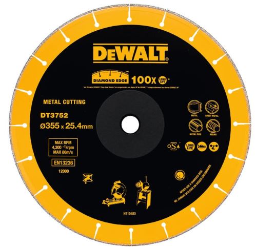 Tarcza diamentowa DeWALT 355 x 25,4 mm do szlifierek DT3752