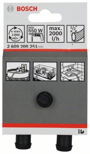 BOSCH Pompa wodna 2000 l/h, 1/2", 4 m, 40 m, 30 sek. 2609200251