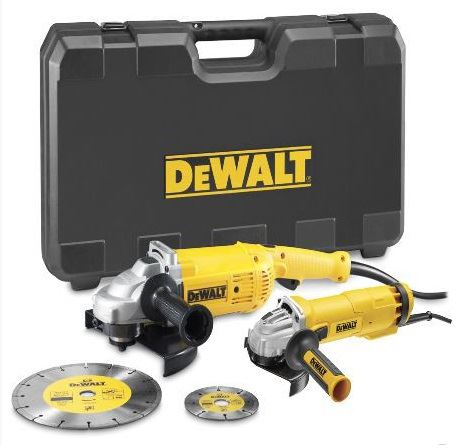 DEWALT Zestaw szlifierek kątowych 230 + 125 mm DWE492SDT