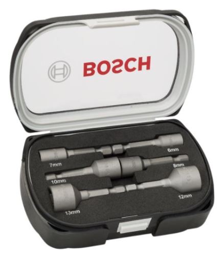 BOSCH 6-częściowy zestaw kluczy nasadowych (50 x 6,7,8,10,12,13 mm) - DIY 2607017569