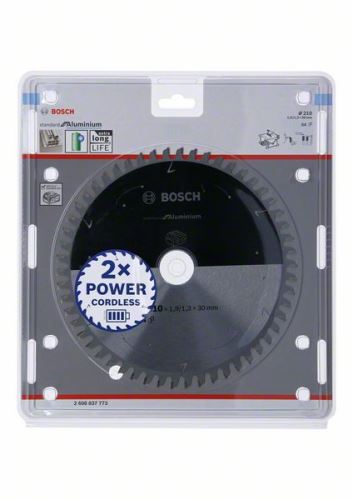 BOSCH Brzeszczot do pił akumulatorowych; Norma dla aluminium 210x30x1,9/1,3x54T 2608837773