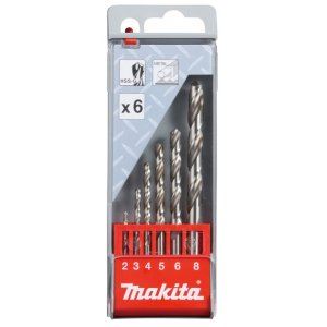 Zestaw wierteł do metalu MAKITA HSS-G 1,5/2/2,5/3/3,2/3,5/4/4,5/5/5,2/5,5/6/6,5 mm, 13 szt. D-54019