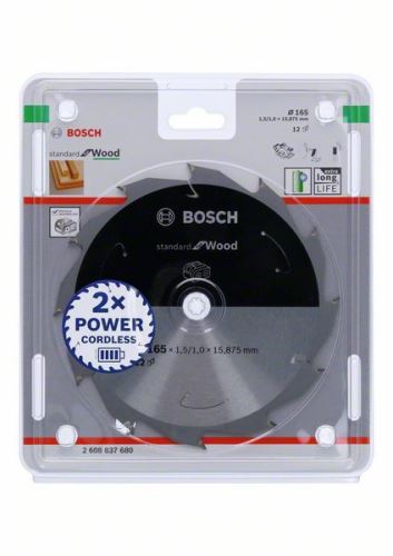 BOSCH Brzeszczot do pił akumulatorowych; Standard dla drewna 165x15,875x1,5/1,0x12T 2608837680