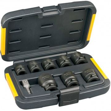 DeWALT Zestaw kluczy nasadowych + redukcja z 1/4” na 1/2” (9 szt.) DT7507