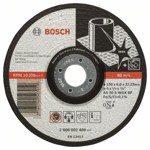 BOSCH Ściernica profilowana Expert do Inox AS 30 S INOX BF, 150 mm, 6,0 mm 2608602489