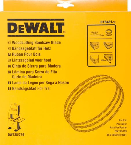 Uniwersalna piła taśmowa DeWALT do uniwersalnej piły taśmowej DW738/9, szerokość 12 mm DT8481