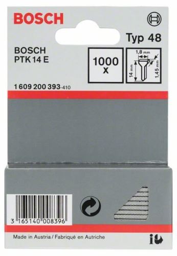 Gwoździe BOSCH typ 48 1,8 x 1,45 x 14 mm (1000 szt.) 1609200393