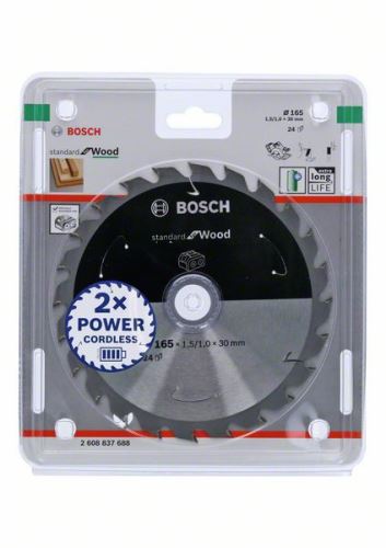 BOSCH Brzeszczot do pił akumulatorowych; Standard do drewna 165x30x1,5/1,0x24T 2608837688