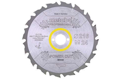 METABO Brzeszczot HW/CT 216 x 30 mm, 24 zęby 628009000